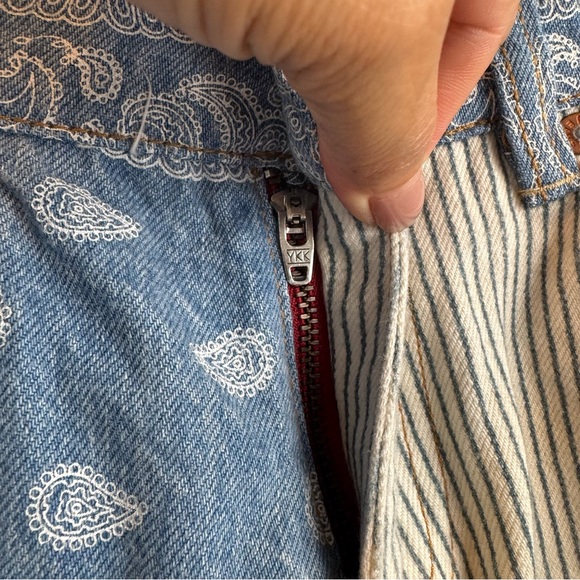 Alice + Olivia Amazing High Rise Patchwork Jeans Sz 25 - Picture 9 of 13